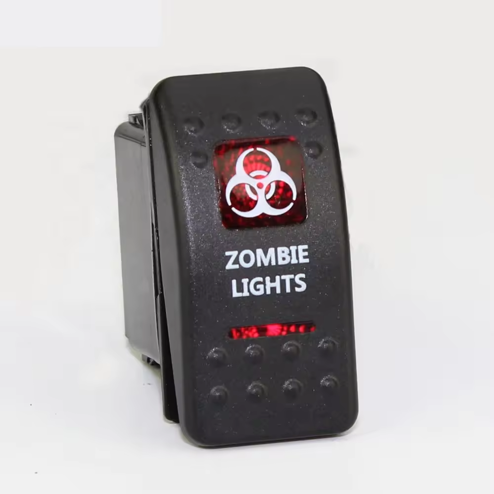 12V 24V LED Illuminated Rocker Switch Custom Boat 12 Volt Waterproof Marine Lighted Rocker Toggle Switch for Car Truck RV UTV