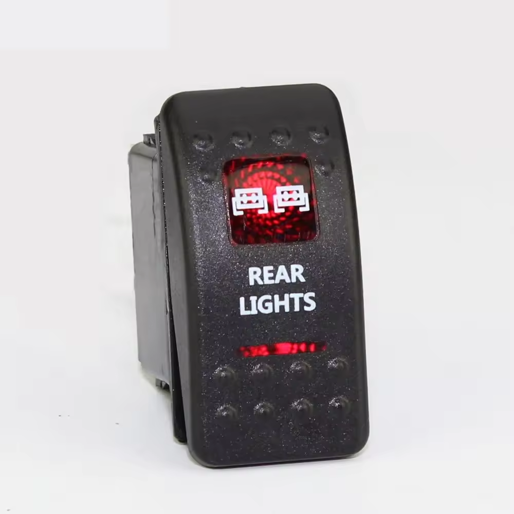 12V 24V LED Illuminated Rocker Switch Custom Boat 12 Volt Waterproof Marine Lighted Rocker Toggle Switch for Car Truck RV UTV