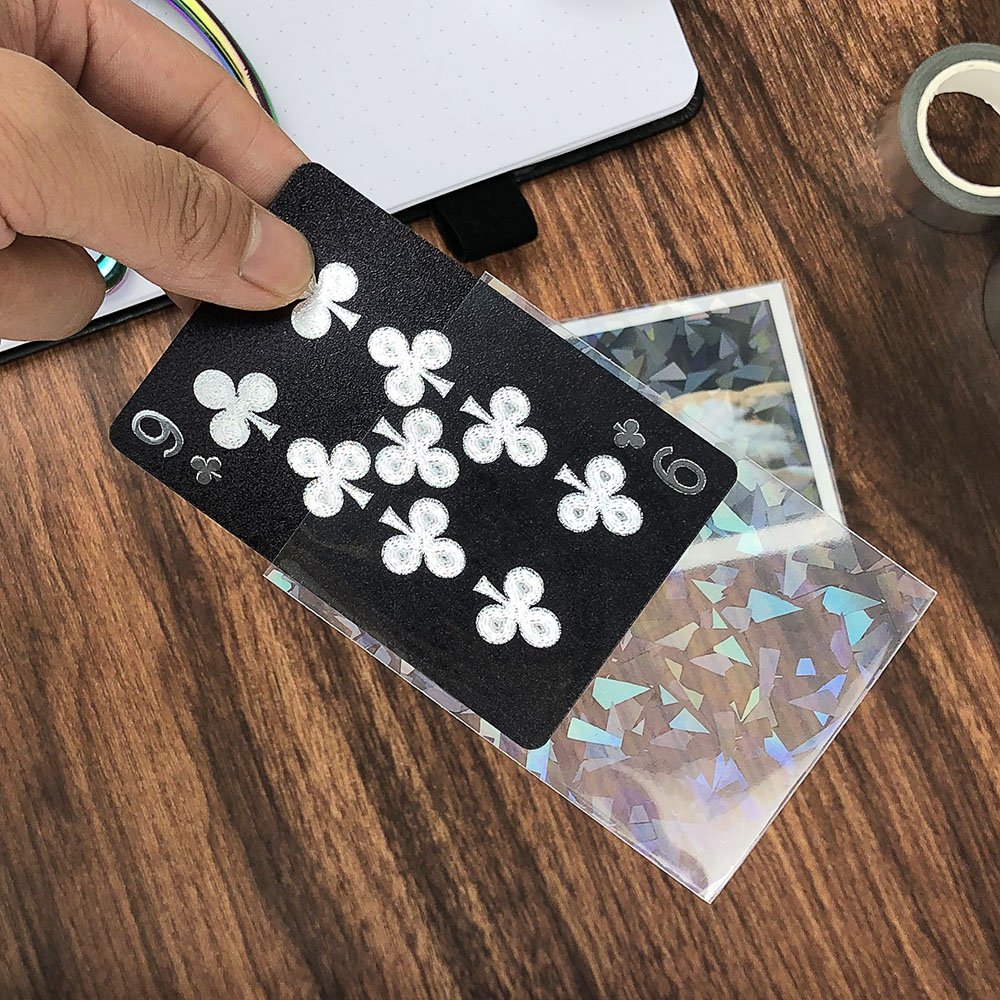 Holographic Single Card Sleeve Clear PP Women Men Business Credit Card Protector Sleeves Student Bus ID Card Protect Organizer