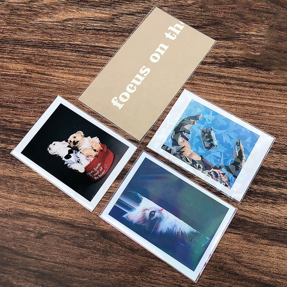 Holographic Single Card Sleeve Clear PP Women Men Business Credit Card Protector Sleeves Student Bus ID Card Protect Organizer