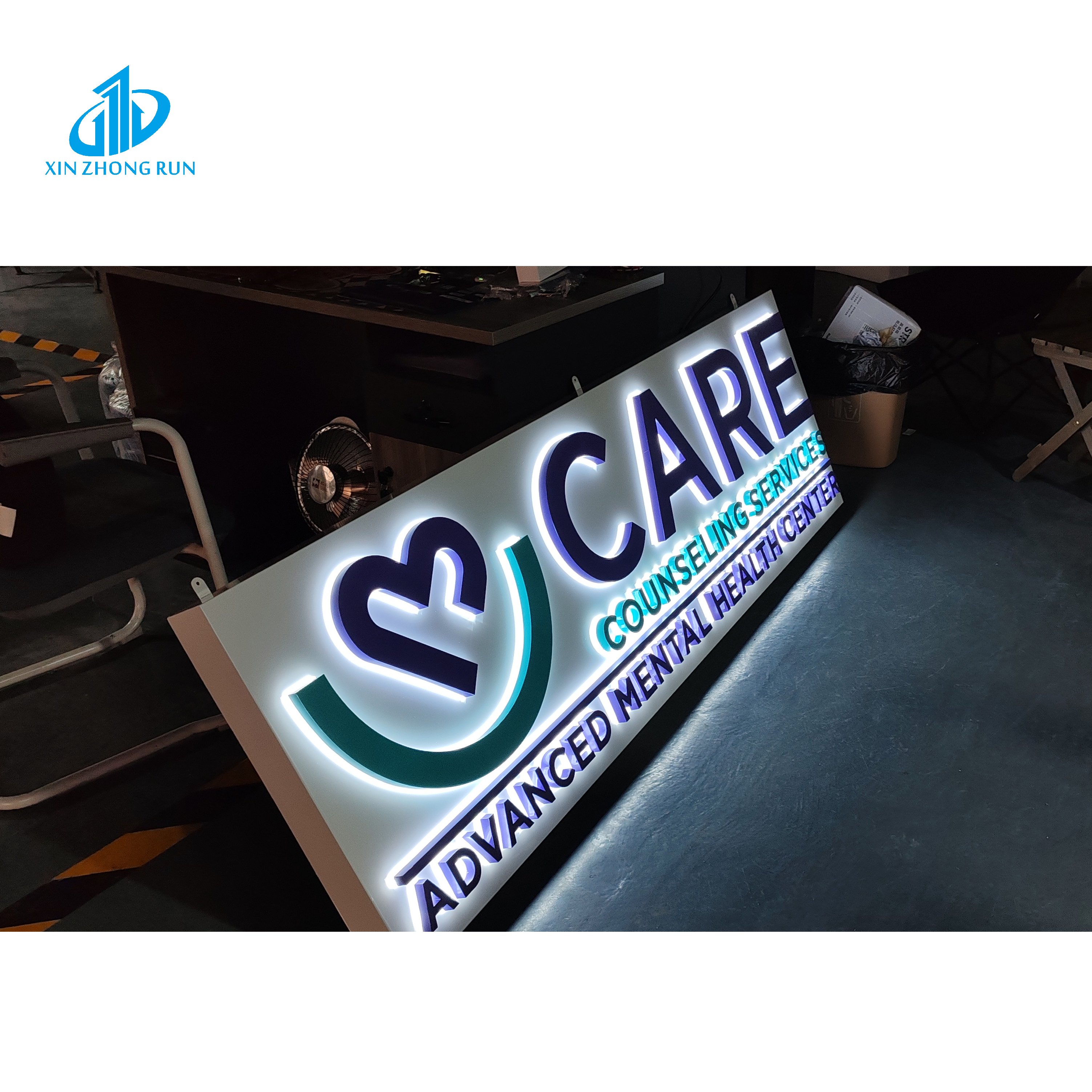 Indoor Outdoor LED 3D Lighting Backlit Signage Letters Custom Illuminated Advertising Letters Metal