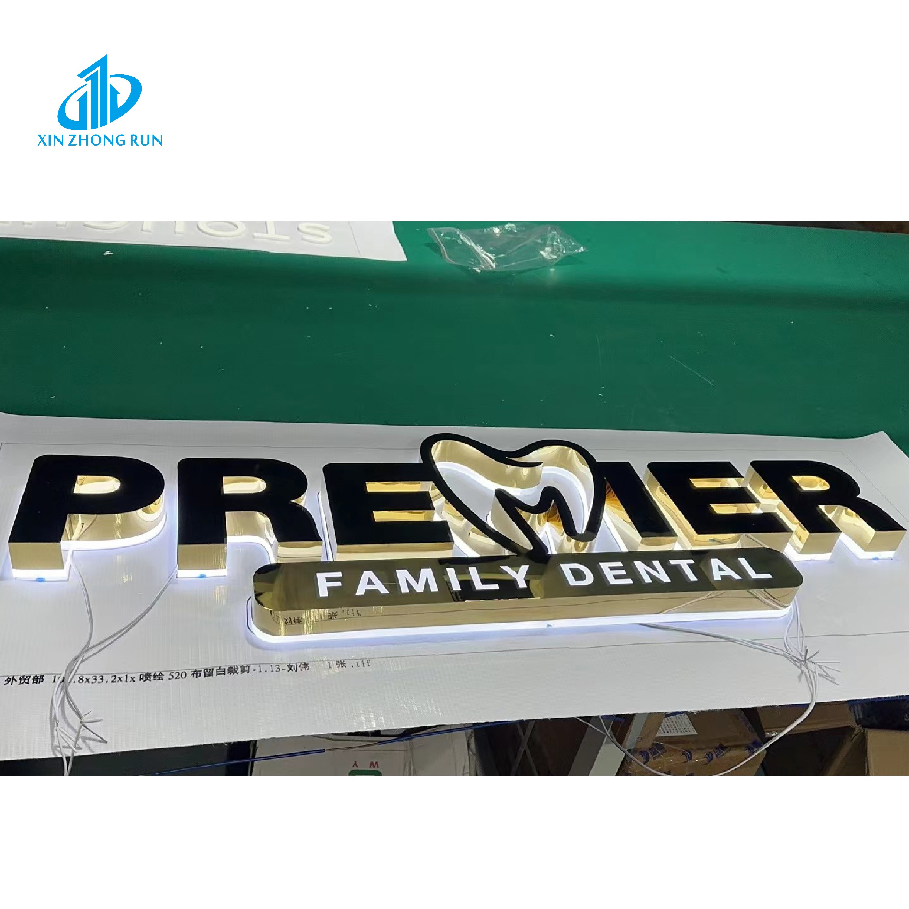 Indoor Outdoor LED 3D Lighting Backlit Signage Letters Custom Illuminated Advertising Letters Metal