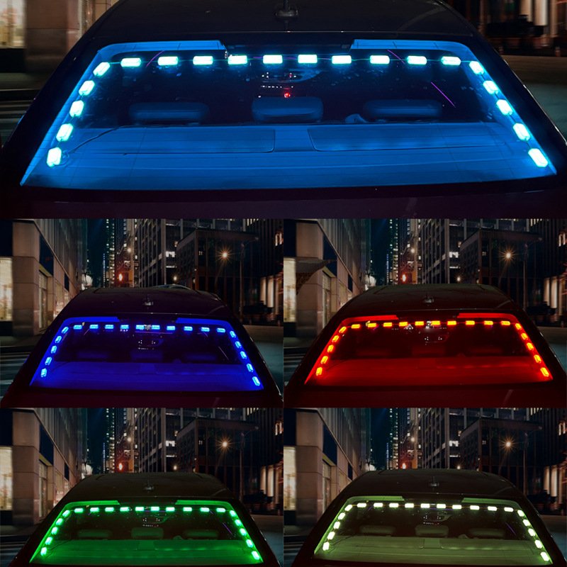 Yosovlamp New Car Atmosphere Light Music Rhythm RGB Interior Decoration Light Module Intelligent Color Modified Light Strip