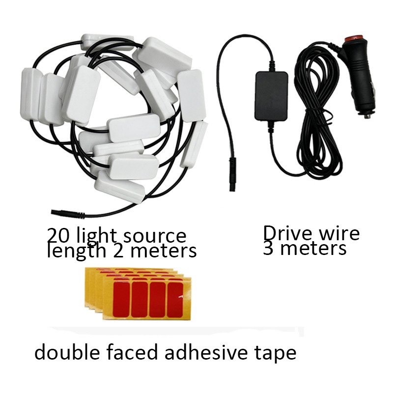 Yosovlamp New Car Atmosphere Light Music Rhythm RGB Interior Decoration Light Module Intelligent Color Modified Light Strip