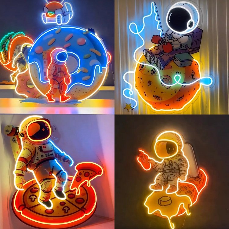 Factory Free Design Artwork Led Neon Light Custom Acrylic UV Anime Full Color Pop Decoration Led Neon Light Electronic Sign