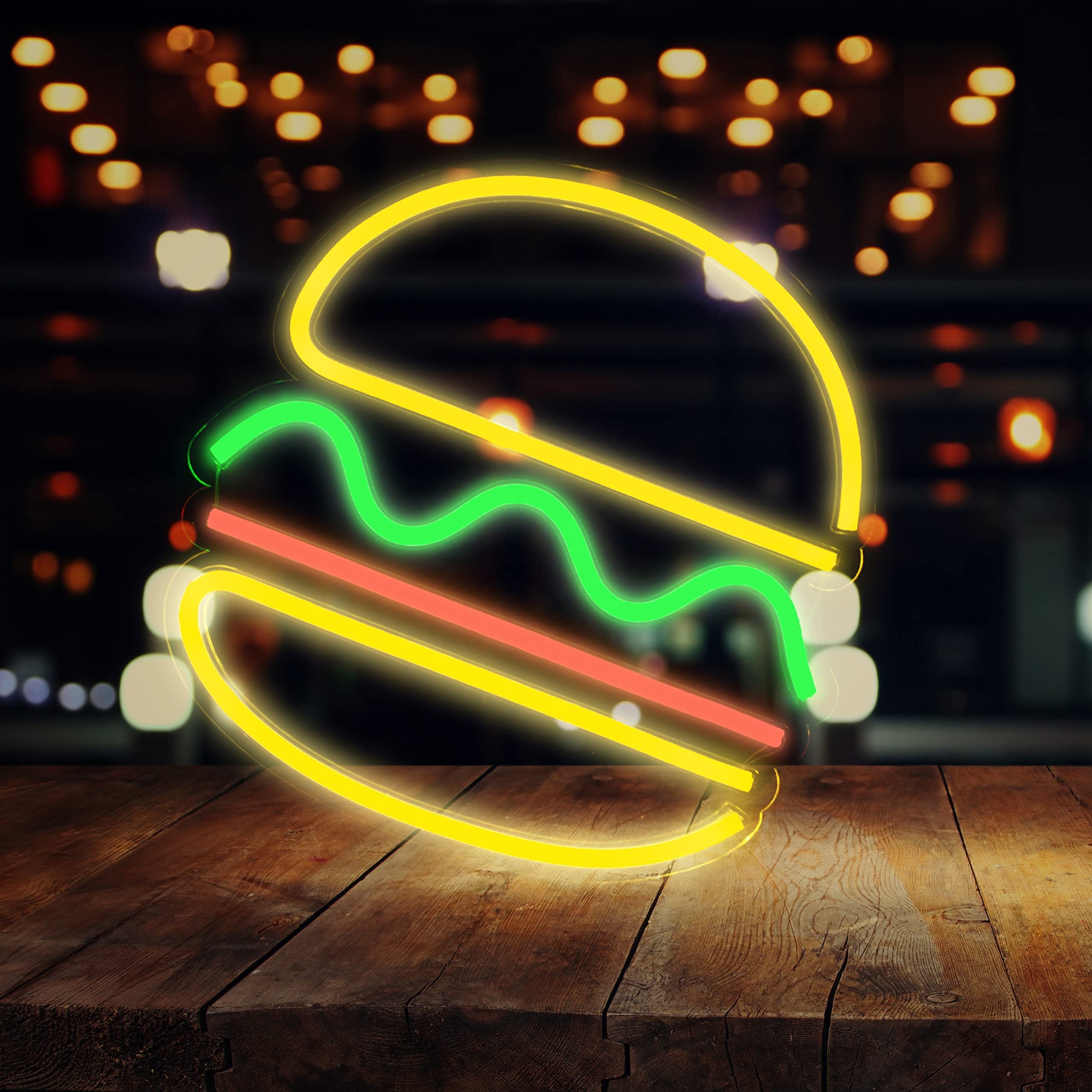 Outdoor Burger Open Neon Signs China Supplier Led Lighting Flex Neon Signage