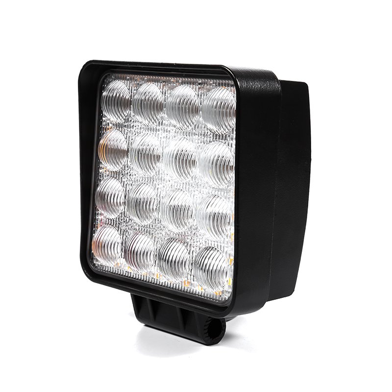 Factory Quality 4 Inch Led Work Light 12V 24V 48W+18W White Square Car Light for Offroad Cars Flood Beam