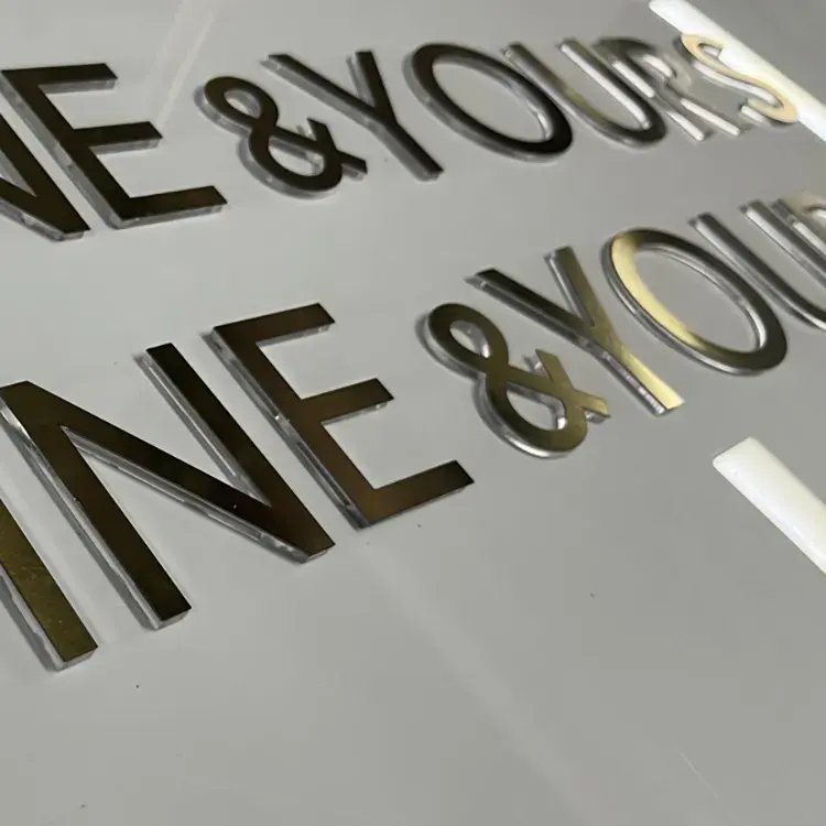 Custom Indoor and Outdoor Wall Metal Acrylic logo Commercial logo