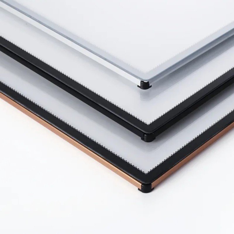 Factory Direct Selling LED Ultra-Thin Aluminum Frame Metal Advertising Light Box Restaurant Glass Menu Display Lightbox