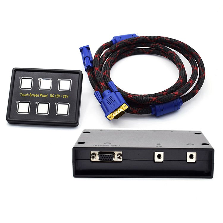DC 12 V / 24V 6 Gang LED Switch Panel Slim Touch Control Panel Box for Car Marine