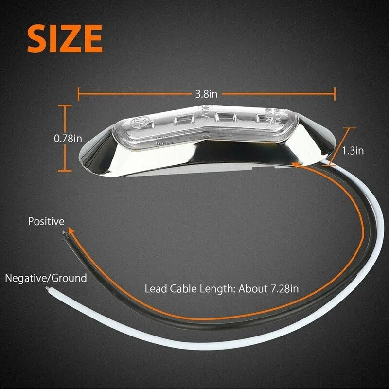 12-24V Front Rear Side Indicators LED Side Marker Light Clearance Lamp for Truck Car Bus Trailer Van Caravan Boat