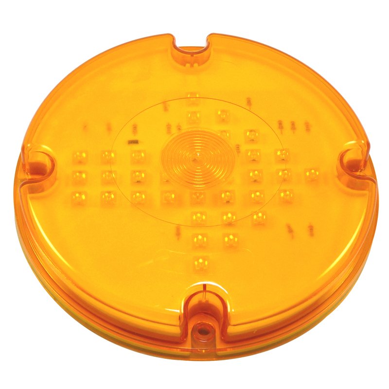 Hot Sale 7 Inch Amber Round Contains Arrows 37 Piranha Led 10-30V Turn Tail Stop Back-up Light for Truck Trailer School Bus RV