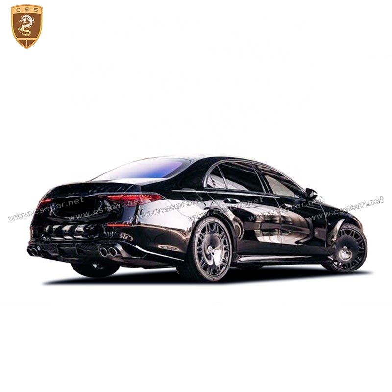 B Style Front Lip Side Vents Rear Lip Ducktail Spoiler Body Kit for Mercedes Bens S Class W223 PP Material Bodykit