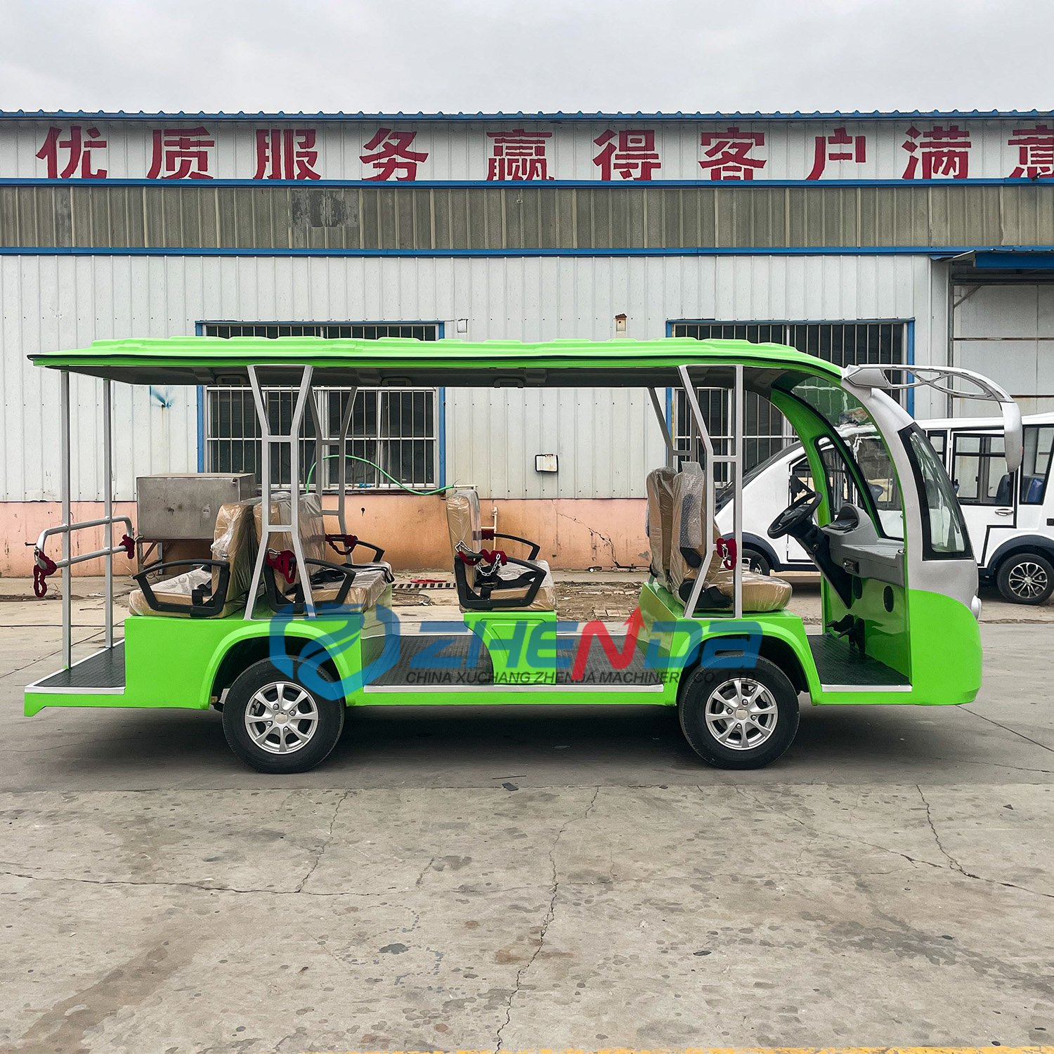 11 Seater Sightseeing Car Electric Sightseeing Bus Shuttle Bus Tour Car Electric Office Bus Sale