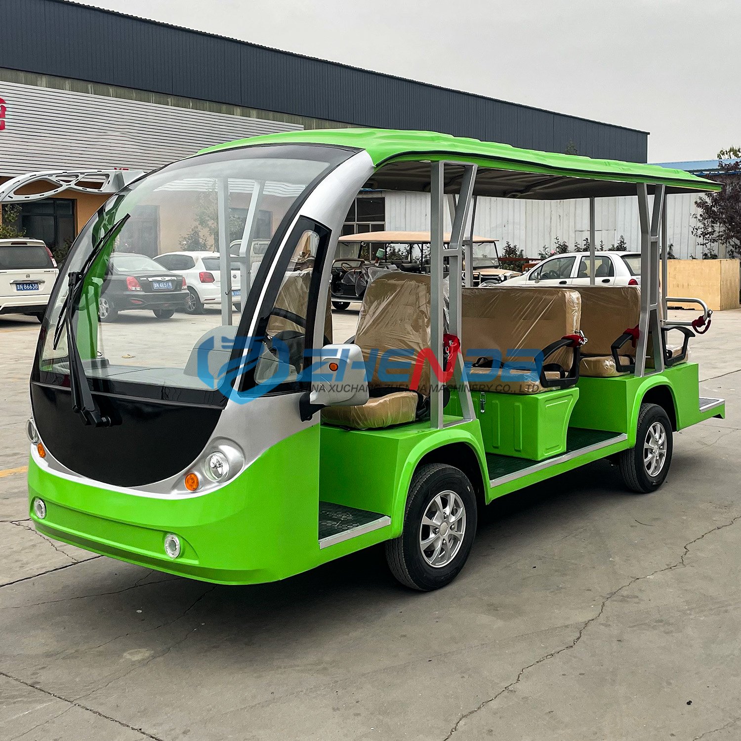 11 Seater Sightseeing Car Electric Sightseeing Bus Shuttle Bus Tour Car Electric Office Bus Sale