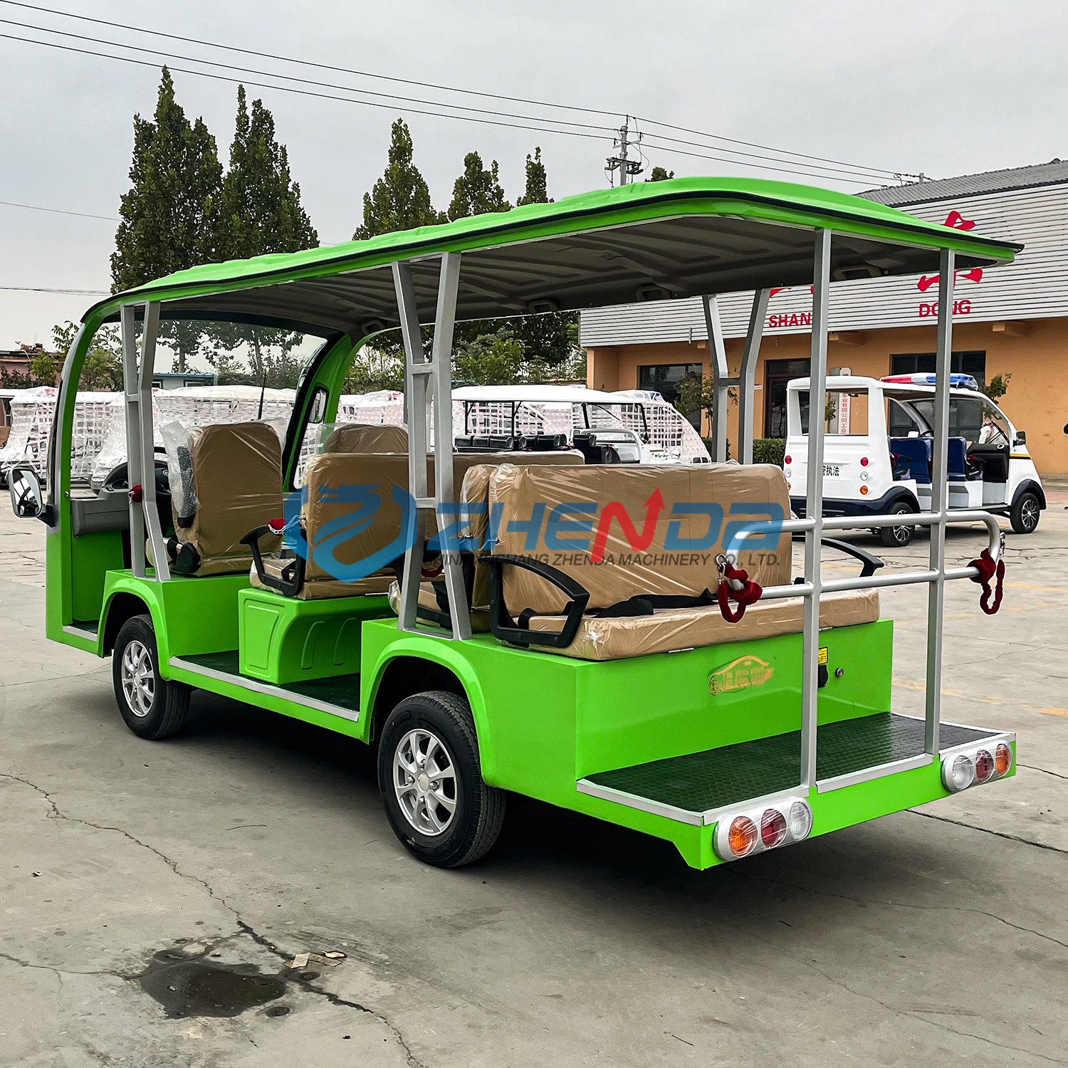 11 Seater Sightseeing Car Electric Sightseeing Bus Shuttle Bus Tour Car Electric Office Bus Sale