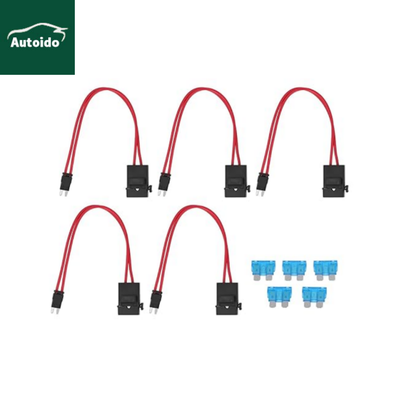 32V 15A Car Modification ACC Fuse Box to Take Electrical Mini Standard Fuse Power Socket Lossless Fuse Tap Holder (5 Pcs)