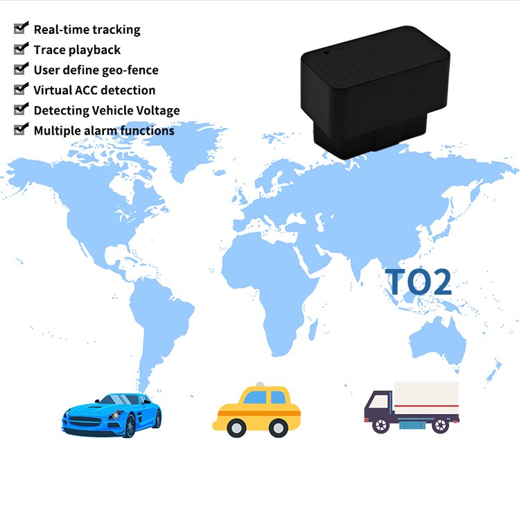 High Quality Tracking Device OBDII Car Vehicle 2g Gsm Sms Obd Interface Plug Free Install OBD tracker