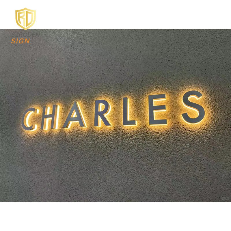 Hot-sell Stainless Steel Back Lit Custom Outdoor Indoor Alphabet Letter Signage 3D Illuminated Hotel Restaurant Channel Sign