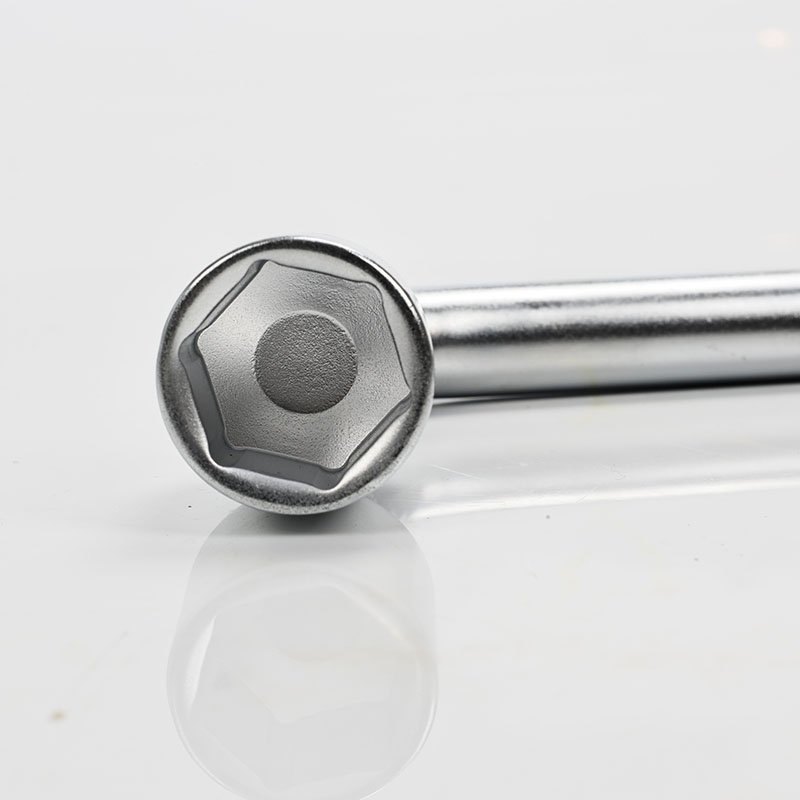 Hexagon Slotted End Socket Lug Tire Wheel Wrench Repair Tool 24 Inches L Type