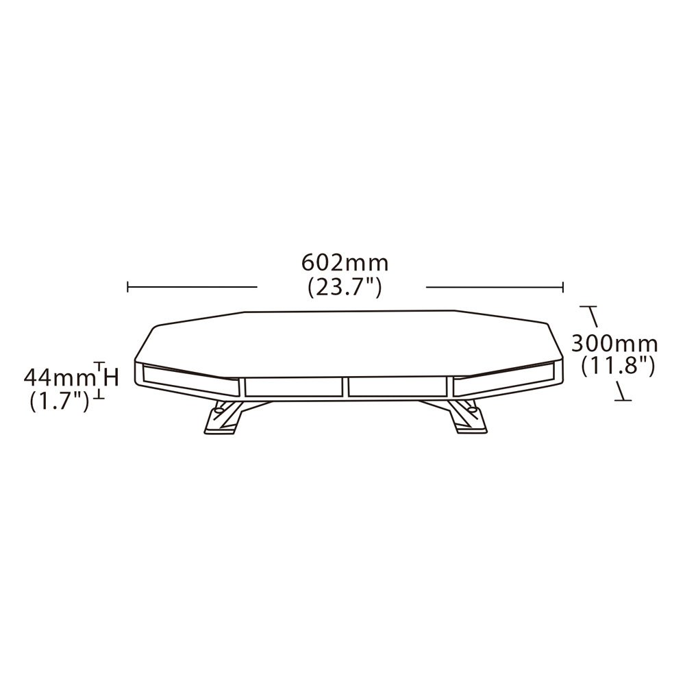 High Quality 24'' Mini Light Bar with Bracket or Magnetic Base Warning Light bar YL-508-0602