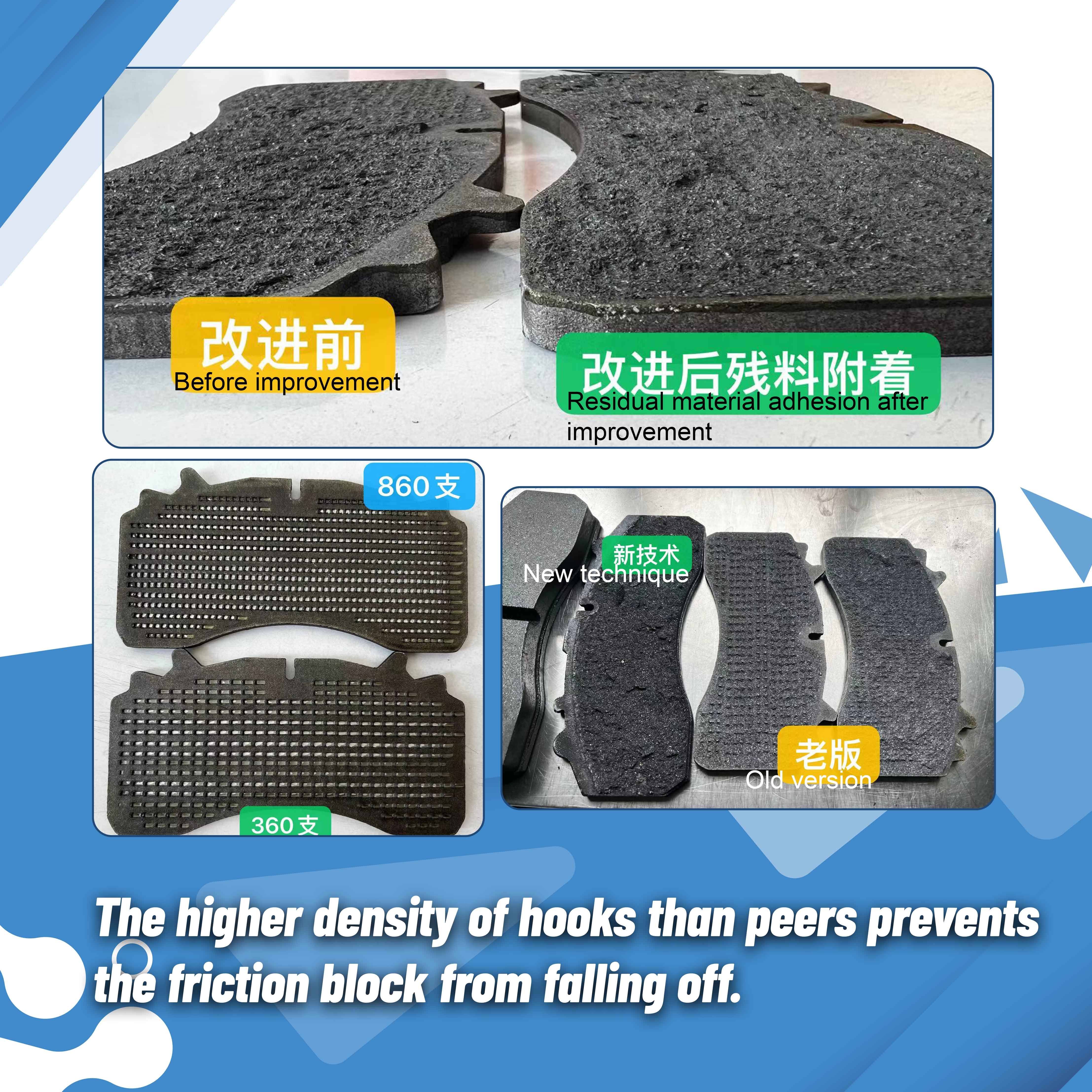 OEM Quality Wholesale China Auto Spare Parts Low-metallic Truck Brake Pads for DAF Ford Nissan Howo Dump