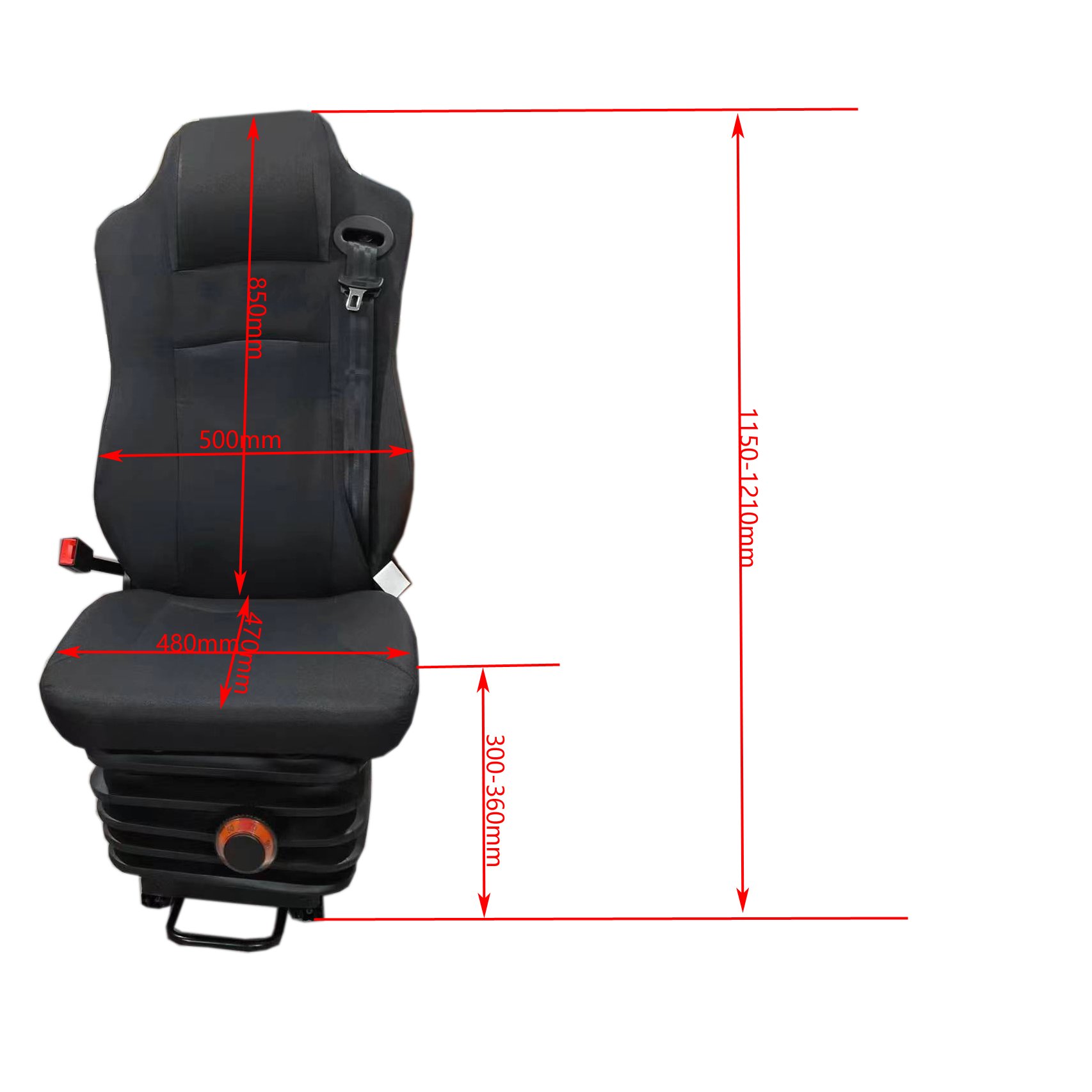 Mechanical Suspension Bus Driver Seat With Multi-function Adjustable