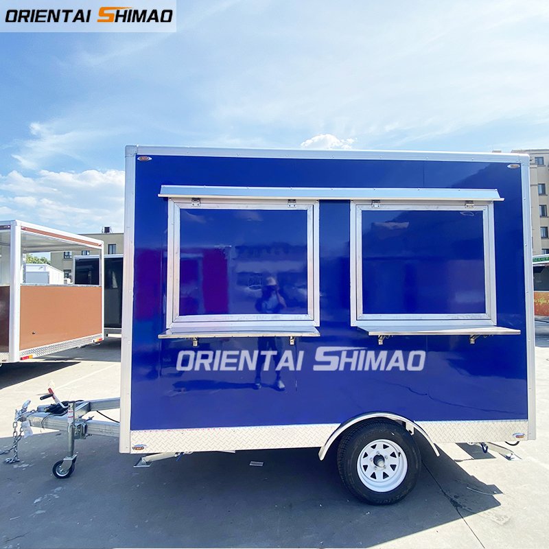 Multifunctional Mobile Fast Food Cart With Frozen Yogurt Machine