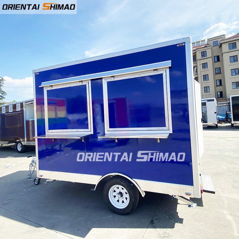 Multifunctional Mobile Fast Food Cart With Frozen Yogurt Machine