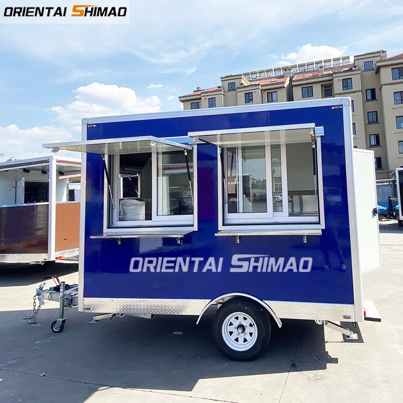 Multifunctional Mobile Fast Food Cart With Frozen Yogurt Machine