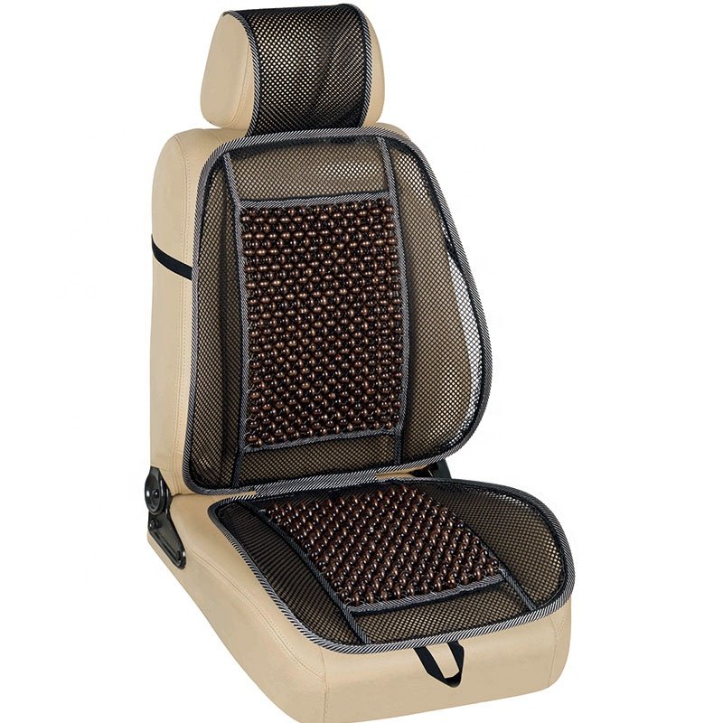 Summer Breathable Cool Wooden Bead Car Chair Seat Cover Cushion Seat Pad for Auto Office Home Van Truck Bus Interior Accessories