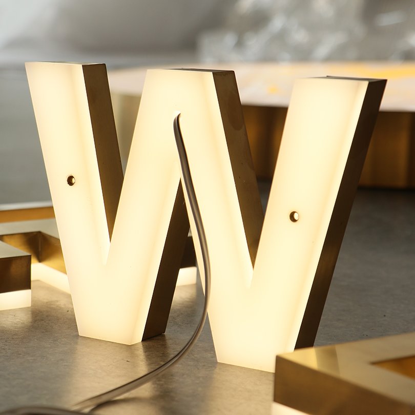 EZD Make logo for My Company Lighted Alphabet Metal Letter Sign Light up Letters for Sign Backlit Led Channel Letters Sign