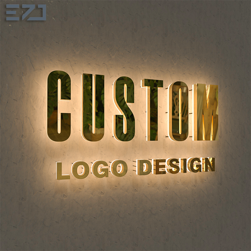 EZD Make logo for My Company Lighted Alphabet Metal Letter Sign Light up Letters for Sign Backlit Led Channel Letters Sign