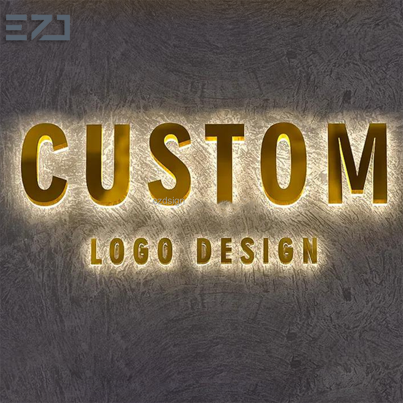 EZD Make logo for My Company Lighted Alphabet Metal Letter Sign Light up Letters for Sign Backlit Led Channel Letters Sign