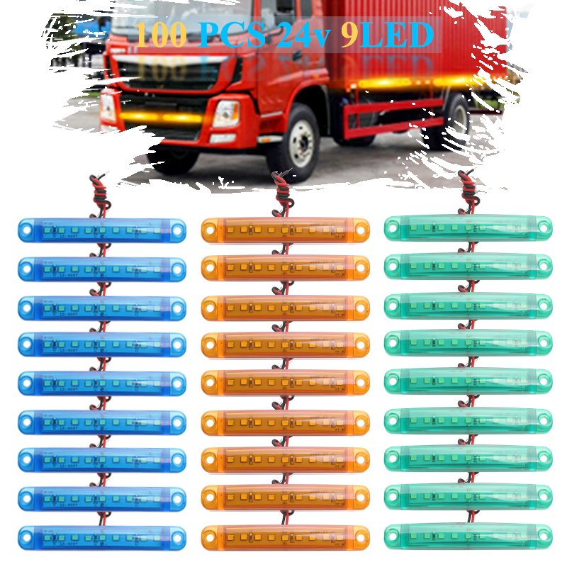 24V Trailer Light Warning Rear Side Car External Light Auto Car Bus Truck Lorry Side Marker Indicator LED Truck Light