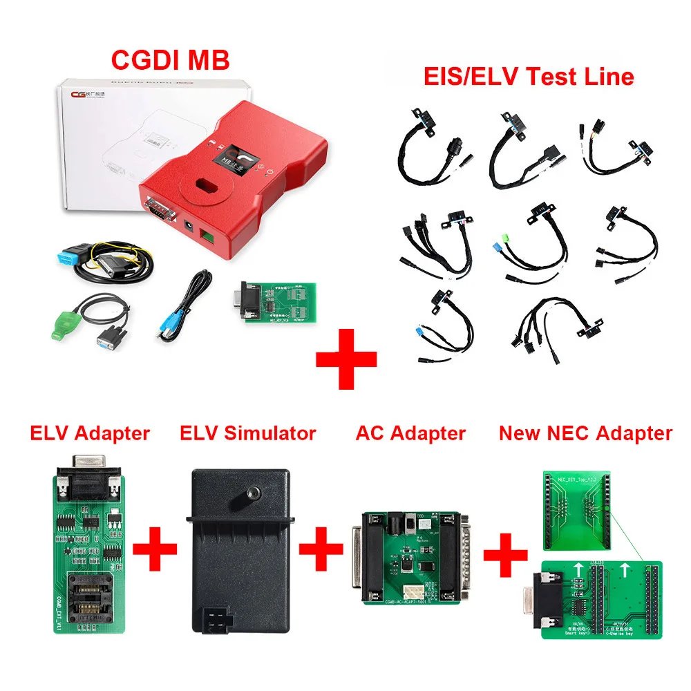 CGDI MB with Full Adapter Including EIS Test Line + ELVAdapter +ELV Simulator+AC Adapter+New NEC Adapter Get Free ELV Simulator