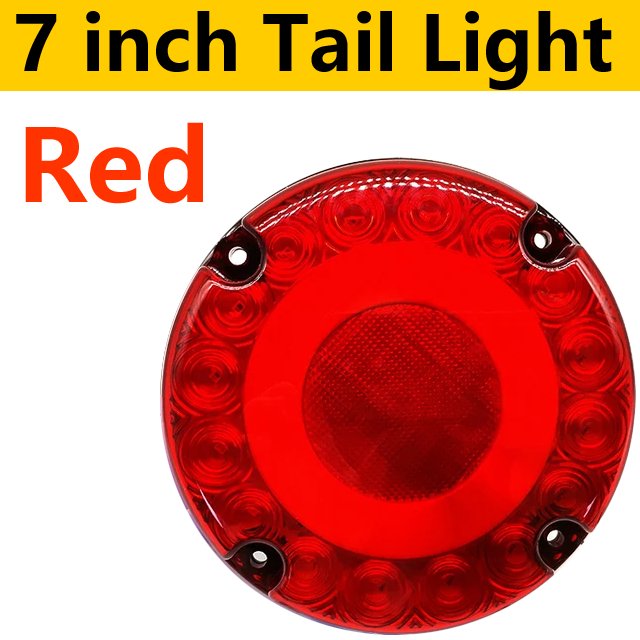 Manufacturer Wholesale 7 Inch Round Red Amber Strobe School Bus LED Stop Tail Turn Rear Lights Rear Stop Turn Tail Brake Lamps