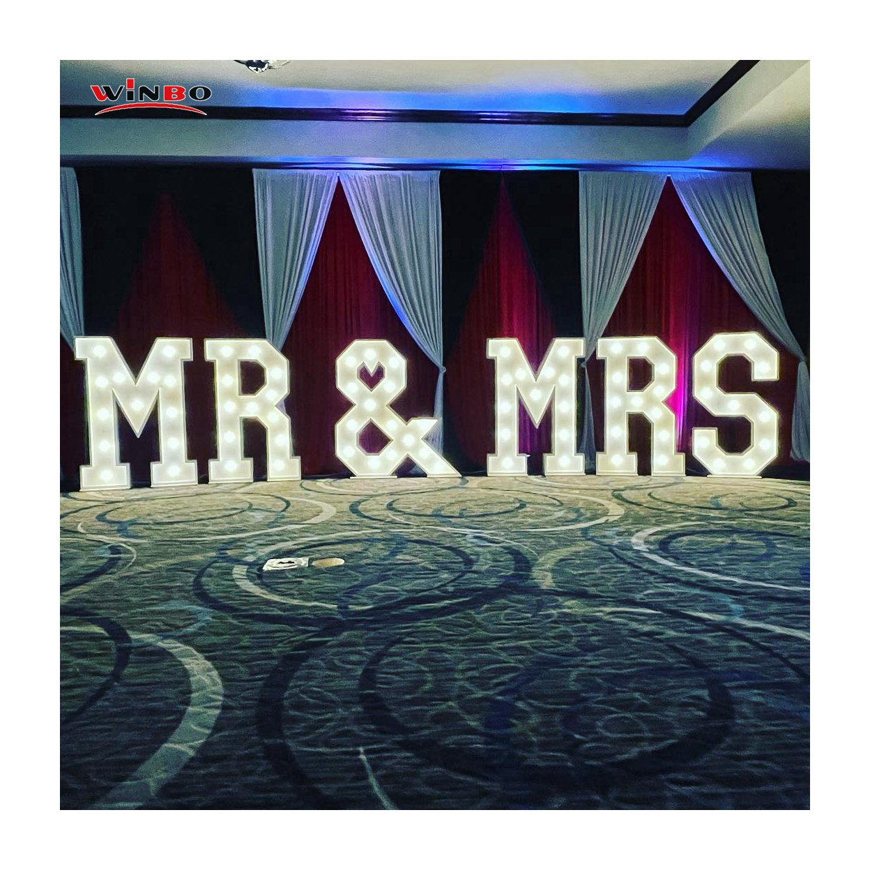 Manufacturer Customized 3ft 4ft 5ft Waterproof Giant Light up Numbers Sign Personalized Led Light up Lights Marquee Letters