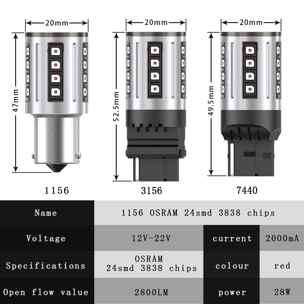 No Hyper Flash 1156 Bau15S Led Drl Bulb 1156 Ba15S Car Light Bulb 1156 Turn Signal Light Auto Lamp