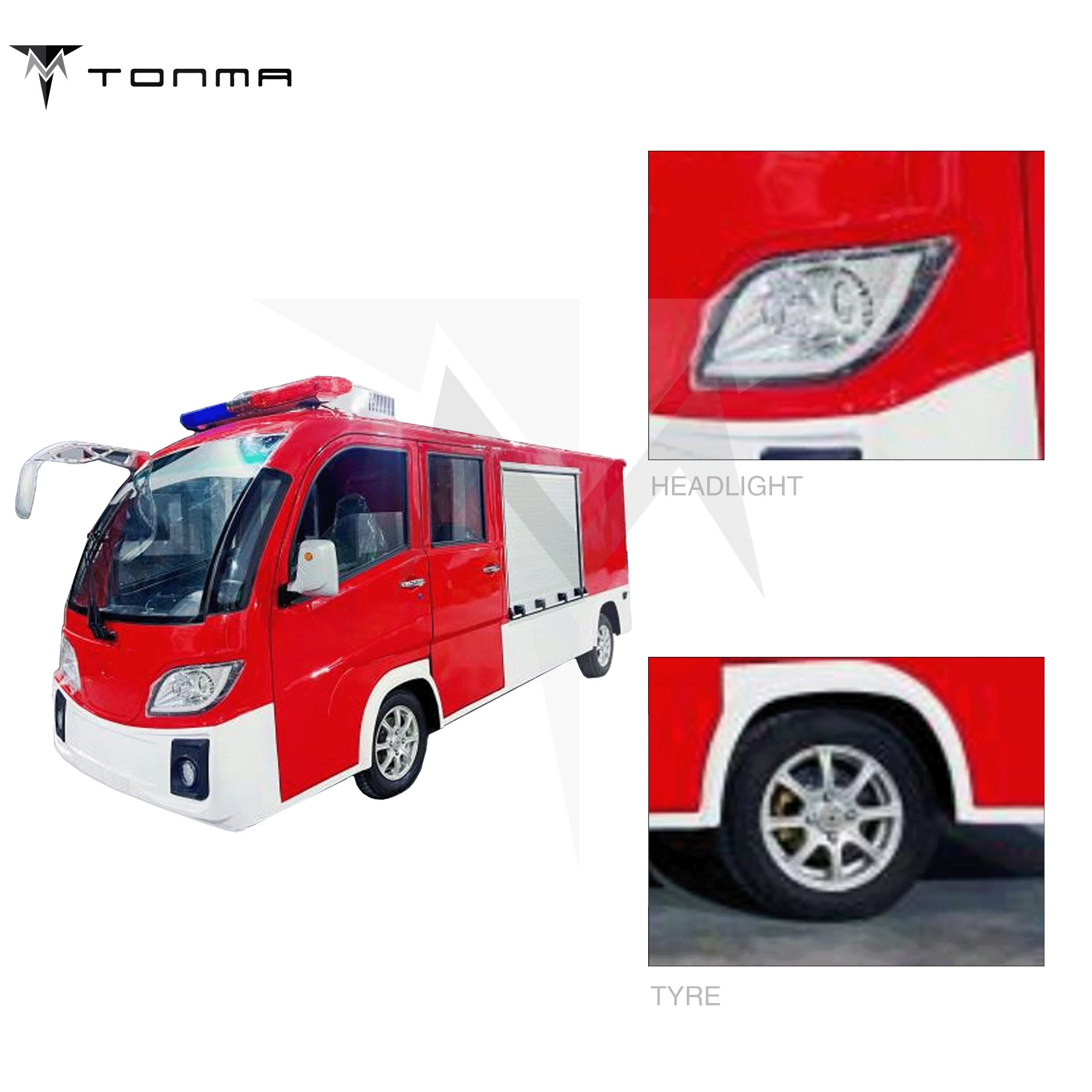 Emergence Vehicles Electric Engine Truck Fire Fighting Foam Water Truck 5.3-Meter/2T Water tank