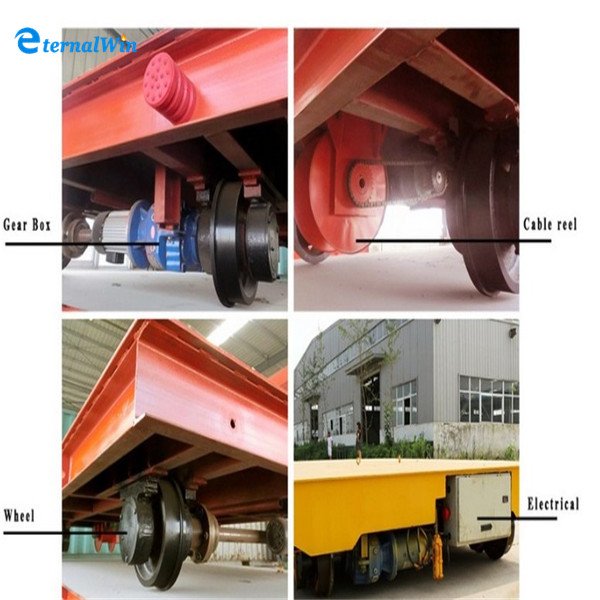 30T Warehouse Used Material Transferring Electric Transport Flat Carriage Cart