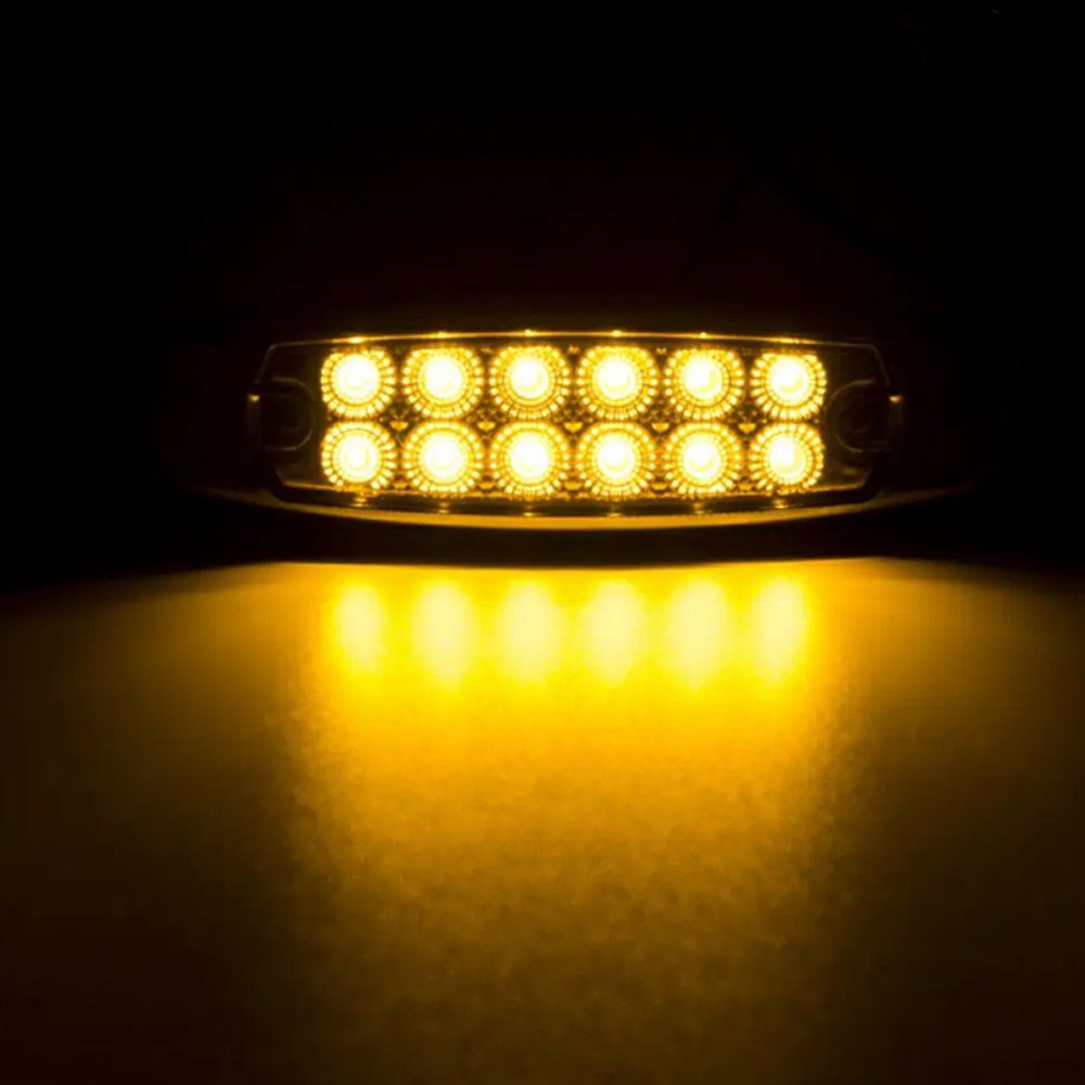 10CM 12V 24V 12LED Truck Side Light Car Exterior Warning Tail Signal Lights Trailer Auto Brake Light Indicator Lamp
