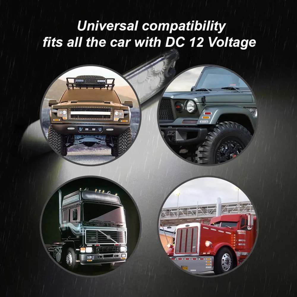 10CM 12V 24V 12LED Truck Side Light Car Exterior Warning Tail Signal Lights Trailer Auto Brake Light Indicator Lamp