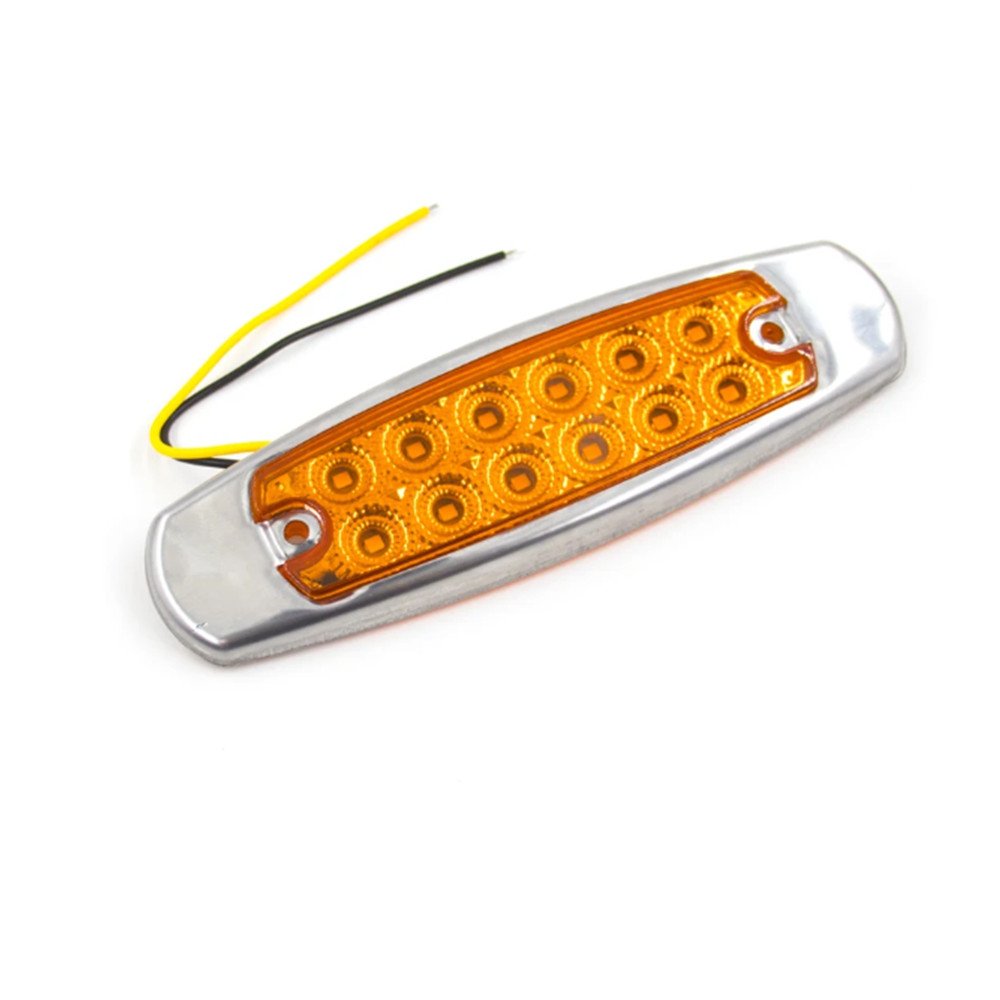 10CM 12V 24V 12LED Truck Side Light Car Exterior Warning Tail Signal Lights Trailer Auto Brake Light Indicator Lamp