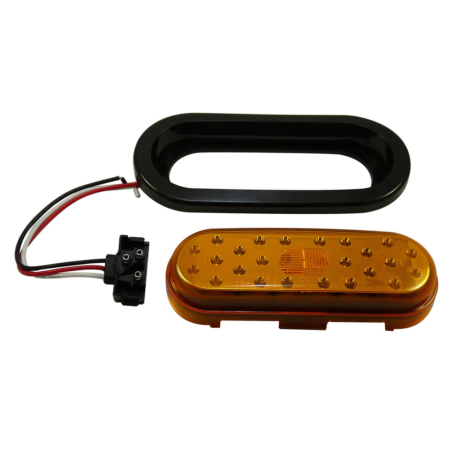 High Brightness 12V 24V 6 Inch Oval 26 Piranha Leds Truck Brake Light Stop Light Backup Reversing Lamp Trailer Boat Lorry