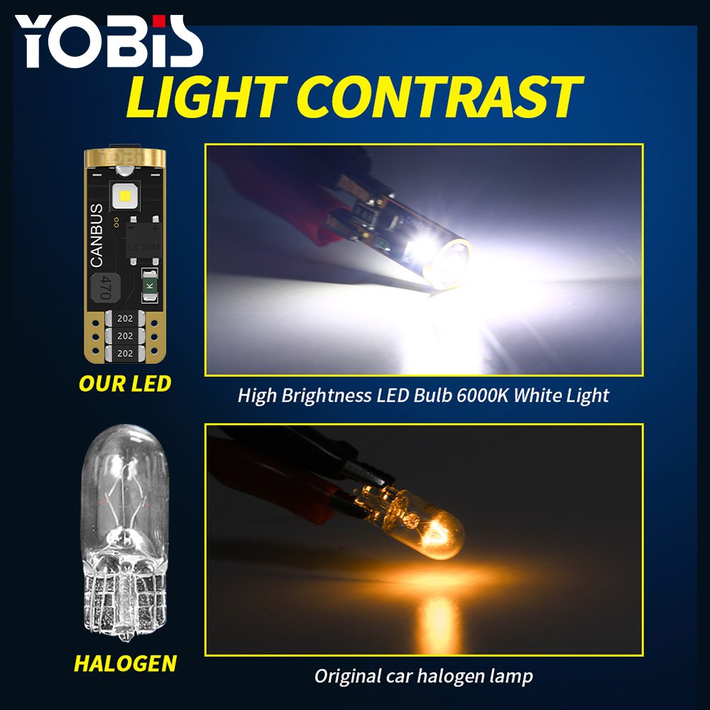 Universal 3838-3 Smd LED Bulbs Bombillo T10 W5W 194 168 12-24V Canbus LED Auto License Plate Light Luces Interior Light