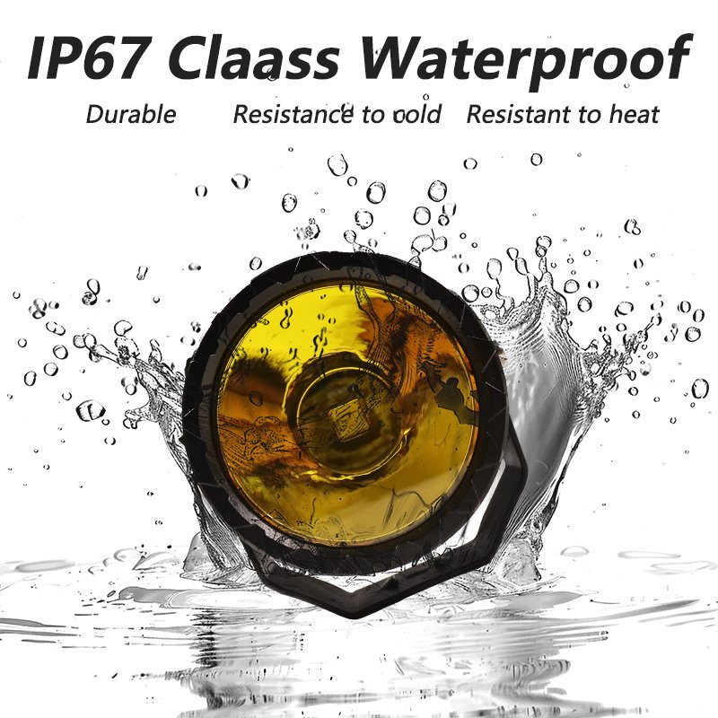 Super Bright 3.5 Inch Spotlight Amber Yellow LED Work Driving Head Universal Fog Light Bike Motorcycle