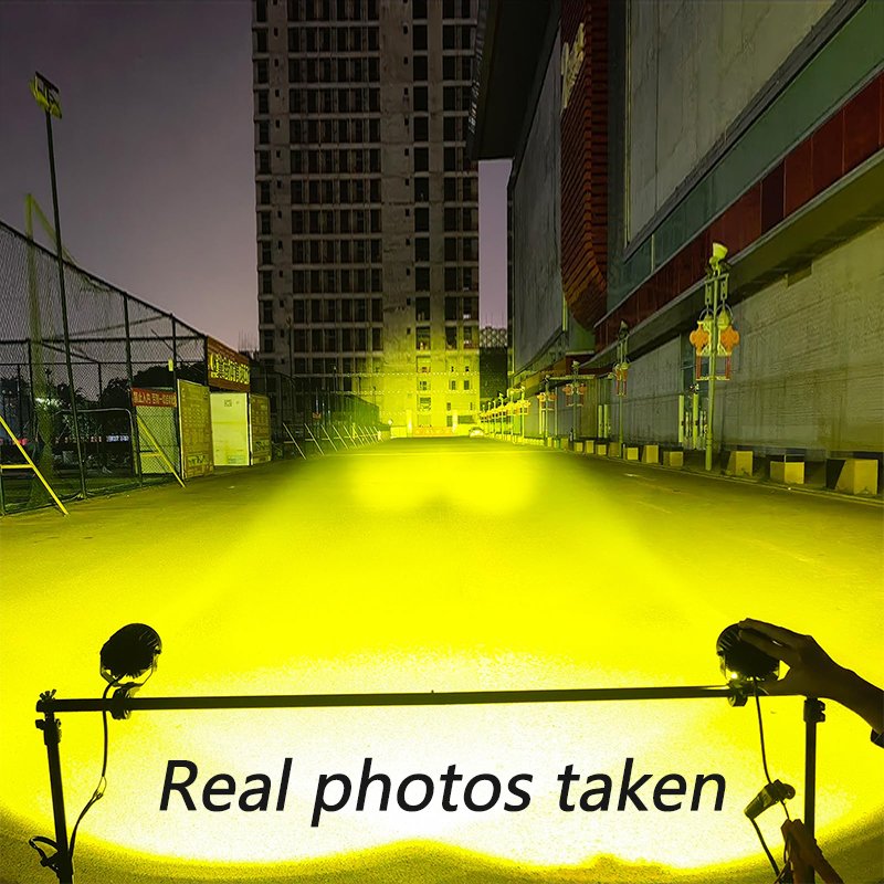 Super Bright 3.5 Inch Spotlight Amber Yellow LED Work Driving Head Universal Fog Light Bike Motorcycle