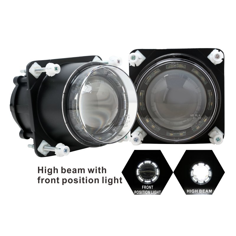 ECE R112 R7 Approved 25W 6000K High Beam with Parking Light for Bus 9-32V LED Tractor Headlight