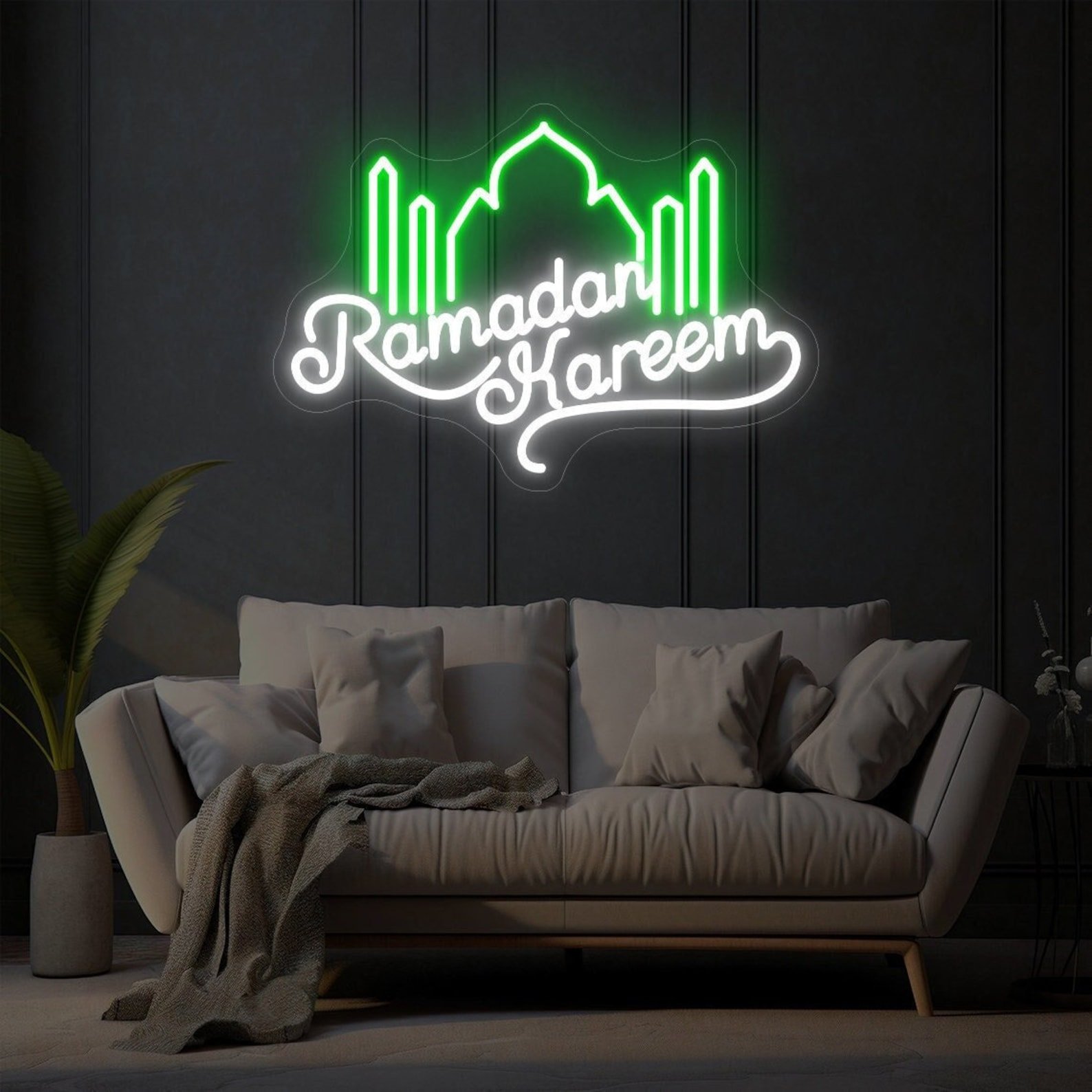 Best Sell Lighting up Night Neon Wall Decoration Custom Neon Sign Ramadan